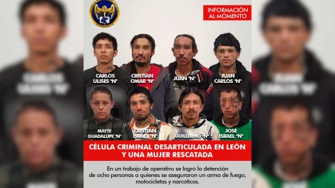 Desarticulan a grupo delictivo en León y rescatan a una mujer; hay 8 detenidos 23 de enero de 2025.png