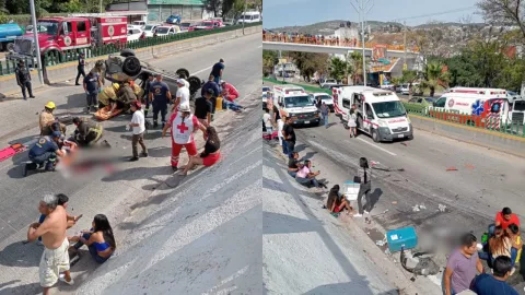 Fatal accidente automovilístico en la autopista Chilpancingo, Guerrero.