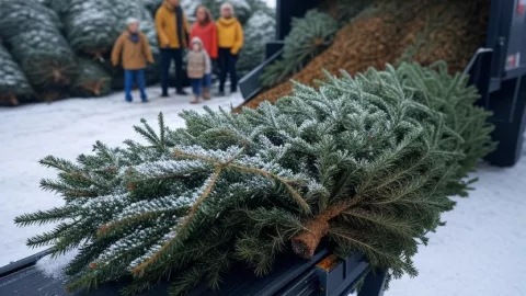 Reciclando árbol de navidad