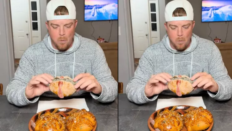 Mexicana le hace broma a su pareja estadounidense al comentarle que el pan de muerte tiene cenizas | VIDEO