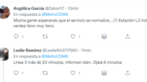 Usuarios se quejan de retrasos en Línea 3 del Metro CDMX