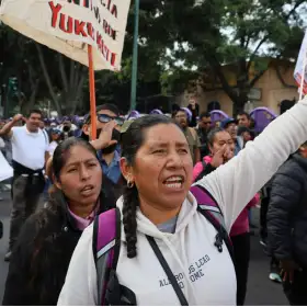 Protesta de maestros en CDMX.