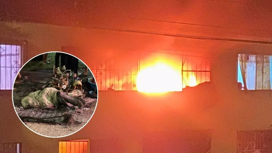 Testigos afirman que el fuego habría sido provocado por individuos que huyeron en una camioneta