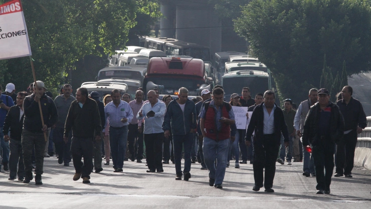 Manifestación de Transportistas en la Ciudad de México