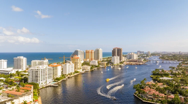 Vista aérea de Fort Lauderdale, Florida