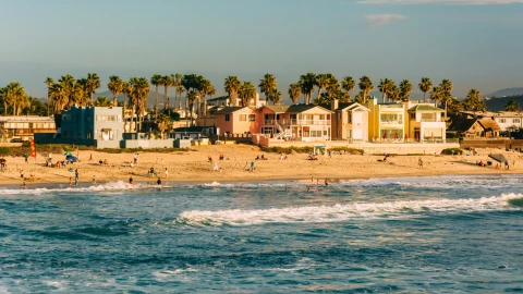Vista de la playa en Imperial Beach, California