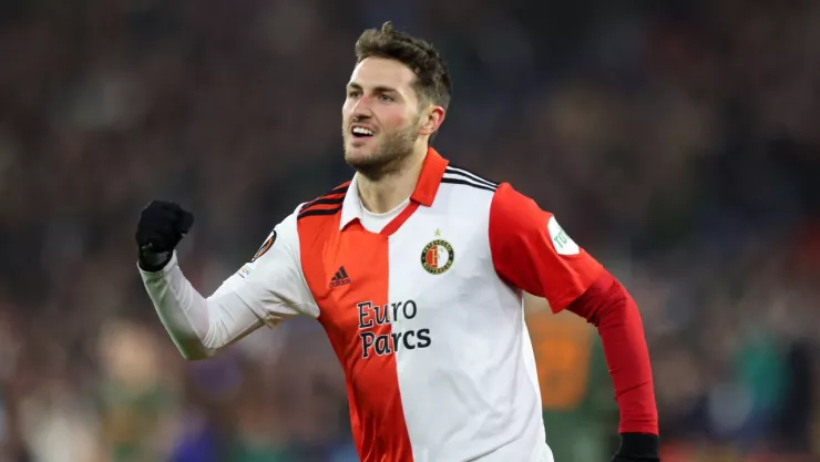 Gol de Santiago Gimenez con el Feyenoord Europa League