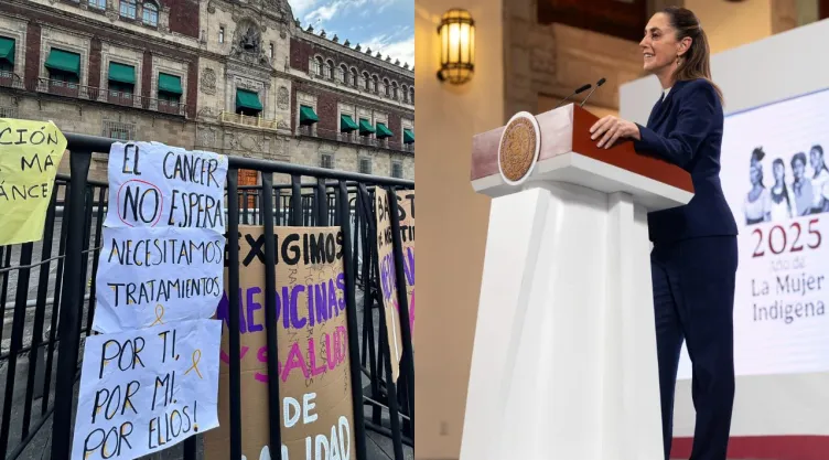Claudia Sheinbaum sobre marcha contra la falta de medicamentos para niños con cáncer.