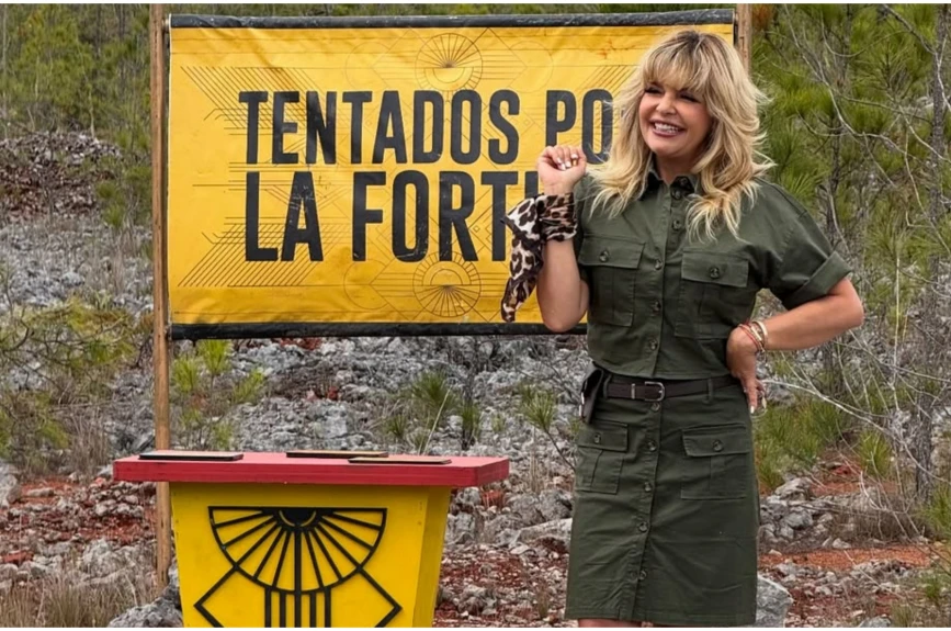 ¿Tienes un desayuno este fin de semana? Inspírate en el look aventurero de Itatí con camisa y falda verde militar, botas negras a la rodilla y dale un toque atrevido con un detalle en “animal print"; el leopardo siempre es un acierto.