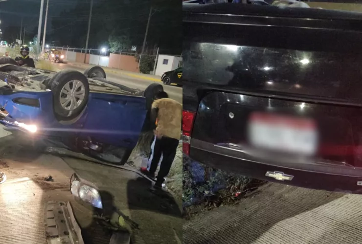 FOTOS: Persecución desató volcadura de 2 vehículos en la carretera Puebla-Tehuacán hoy; así quedó la zona