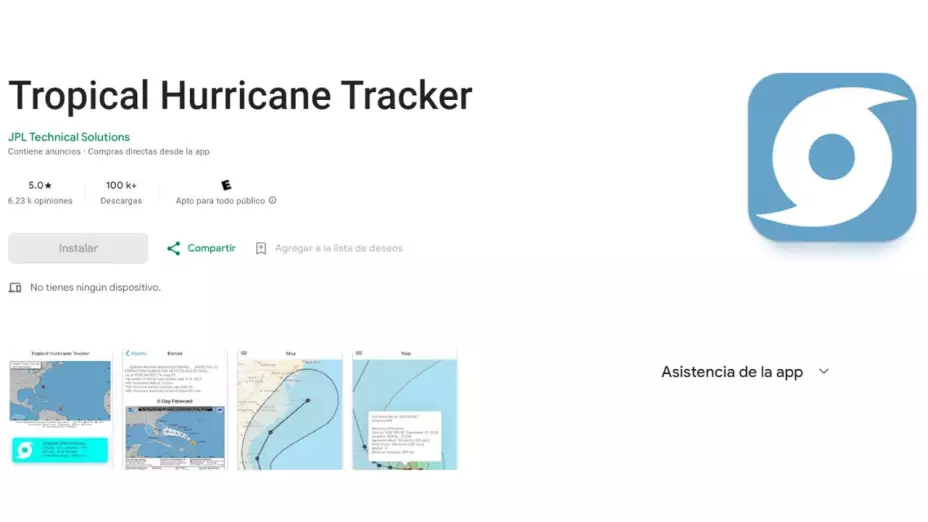 Aplicaciones móviles para seguir la trayectoria de un huracán en vivo
