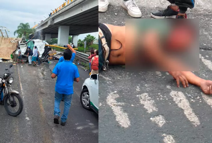 Sujeto se accidenta en camión, sobrevive y se avienta de un puente peatonal en Cuernavaca, Morelos