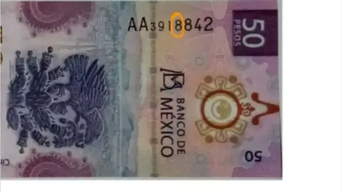 billete de 50 pesos.