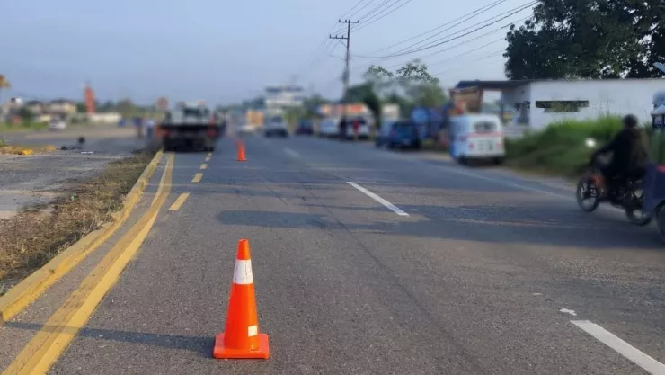 Reporte vial Tabasco 18 de febrero: Choque provoca tráfico en la vía a Ciudad del Carmen.