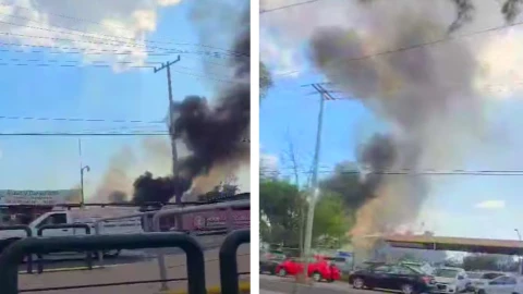 Se registra fuerte incendio sobre el Torres Landa, en la colonia María Dolores, en León: Todo lo que sabemos