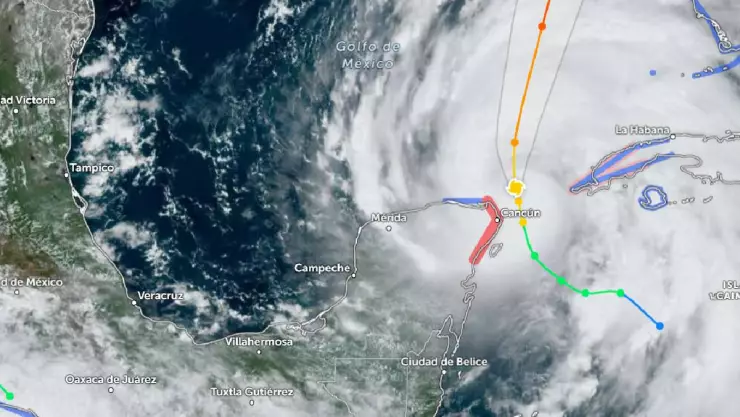 Sigue en vivo la trayectoria del Huracán Helene frente a la Península de Yucatán