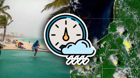 Esta es la hora EXACTA en que habrá lluvias en Quintana Roo HOY martes 19 de agosto de 2025