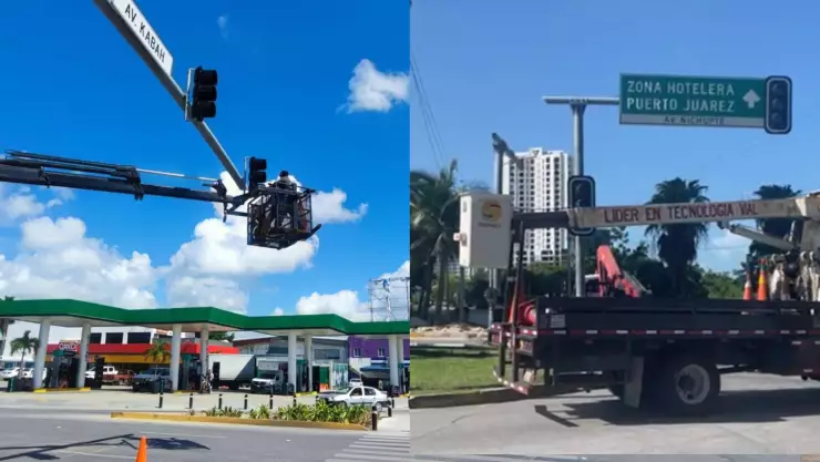 ¿Te diste cuenta? Retiran semáforos en Cancún de manera preventiva por Beryl