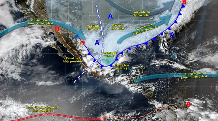 Clima en México este lunes 6 de abril: frente frío 43 traerá lluvias intensas, vientos y temperaturas extremas