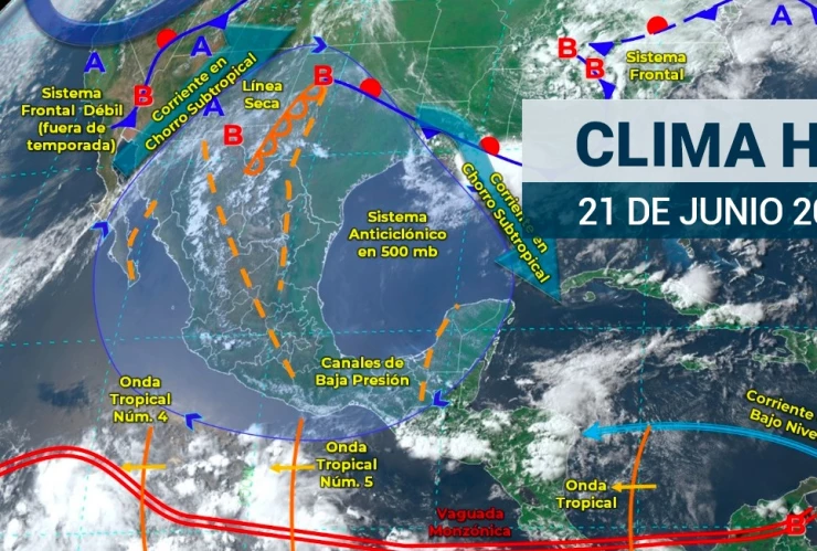 ¿En qué estados lloverá? Así será el clima en México este 21 de junio