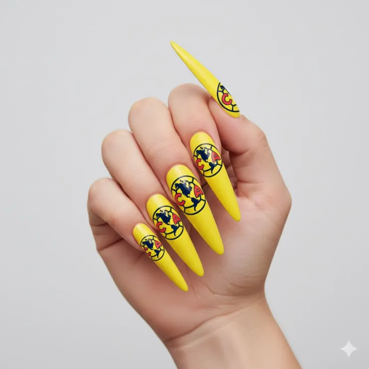 7 diseños de uñas inspiradas en el Club América que pueden ir en cualquier forma: se ven lindas en cortas o largas