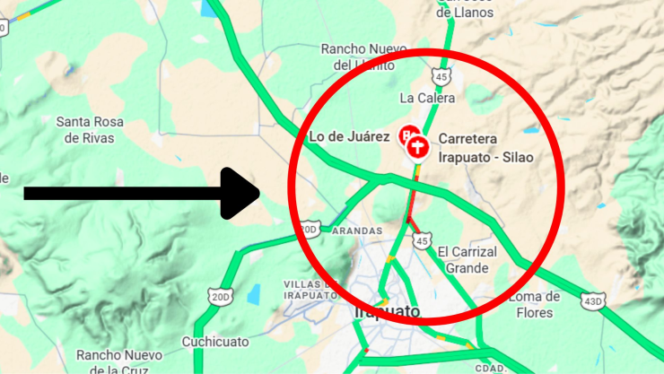 carambola en la carretera Irapuato-Silao