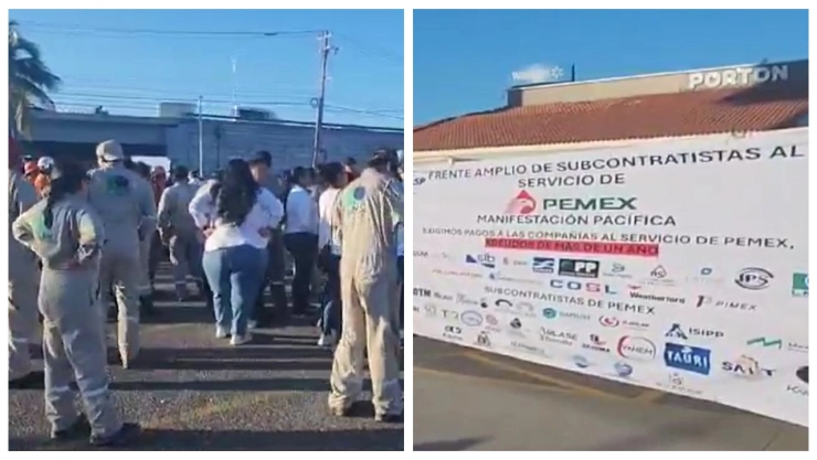 Tabasco: Protestan subcontratistas por adeudos de Pemex; exigen que salden cuentas