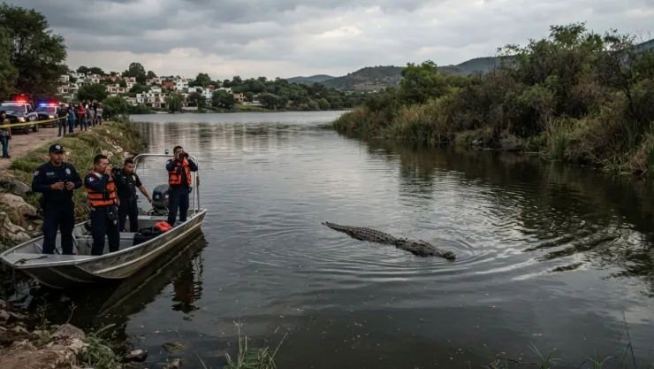 ¡Alerta! Reportan avistamiento de cocodrilo en el lago de Valsequillo en Puebla