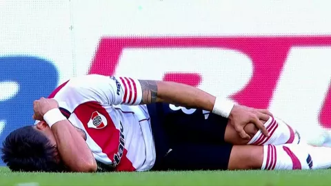 El momento de la lesión de Maxi Meza con River