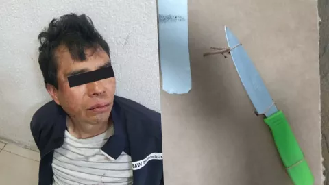Hombre amenaza con cuchillo a su nieto, Edomex