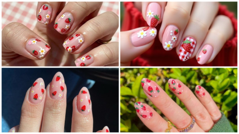 estampados pequeños - diseños de uñas con fresas