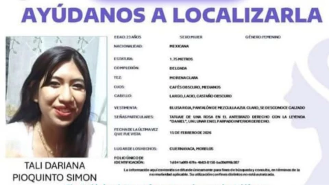SE BUSCA a Tali Dariana Pioquinto Simon.