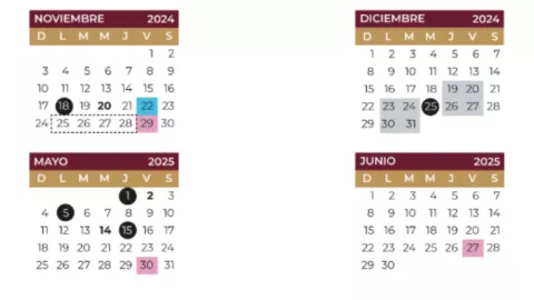 Calendario escolar 2024-2025 de la SEP