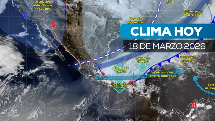 ¿Cómo estará el clima mañana? Lluvias por frente frío y calor extremo en México, 18 de marzo 2026