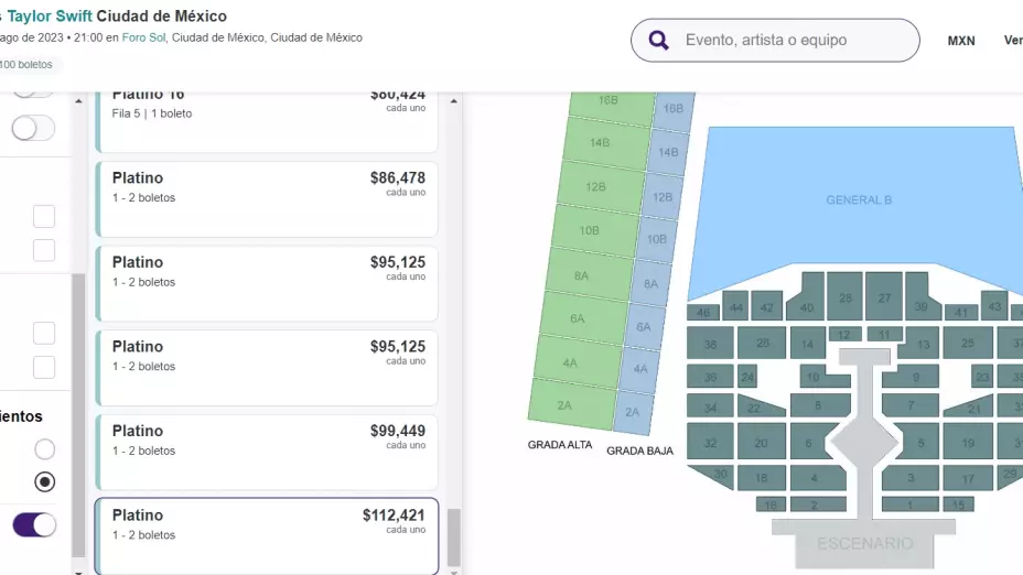 Boletos-de-Taylor-Swift-en-México-reventa-superan-100 mil-pesos-precios-internet-stubhub