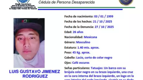 Luis Gustavo desaparecido Tabasco