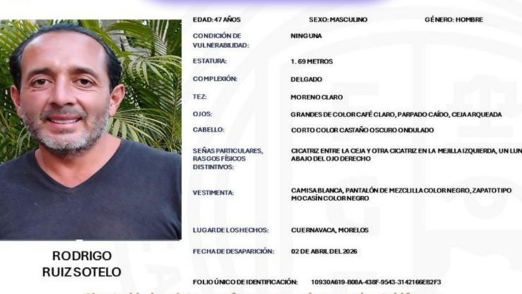 SE BUSCA a Rodrigo Ruiz Sotelo; desapareció en Cuernavaca.