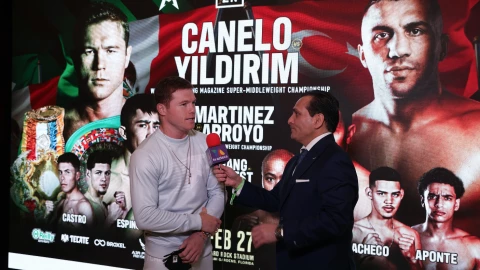 Canelo Álvarez y Avni Yildirim box azteca 