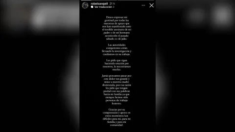 Mnesaje de Luis Ángel Robelo