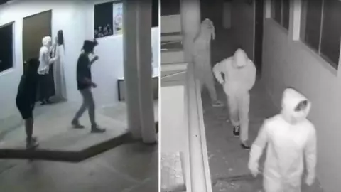 Hombres enmascarados robaron hasta las cámaras de seguridad de una escuela en Mérida