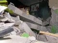 Hogar de la familia Frías después de una explosión.