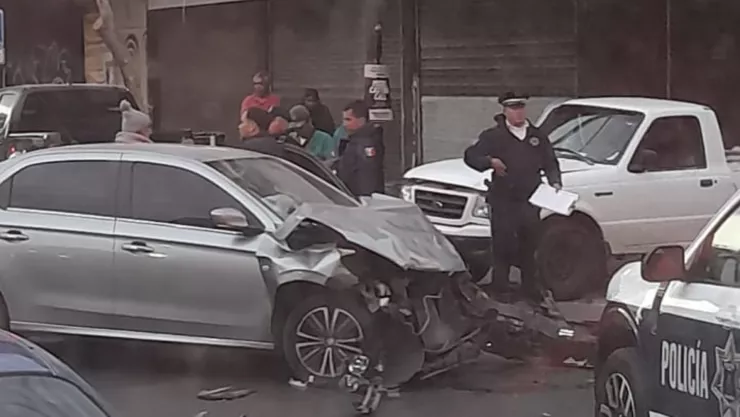Choque en el centro de Culiacán