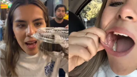 VIDEO GROTESCO | Influencer mexicana se come una tarántula y se le entume la boca por completo