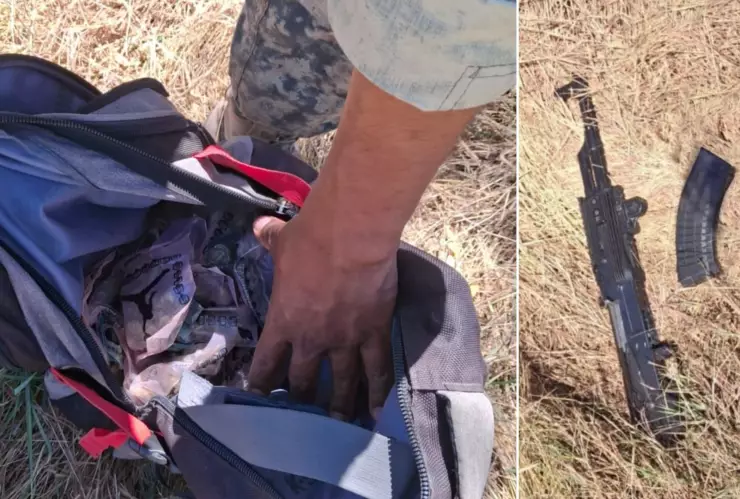 Aseguran mochila con droga y arma falsa en Culiacán