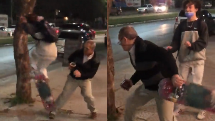 Skater y hombre protagonizan una pelea.png