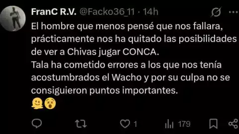 Jugadores de Chivas criticados