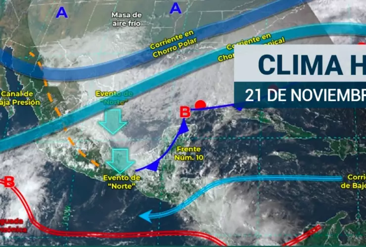 Clima en México 21 de noviembre: Lluvia, frío y heladas en el país