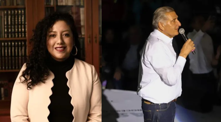 Vania Pérez Morales y Adán Augusto López.