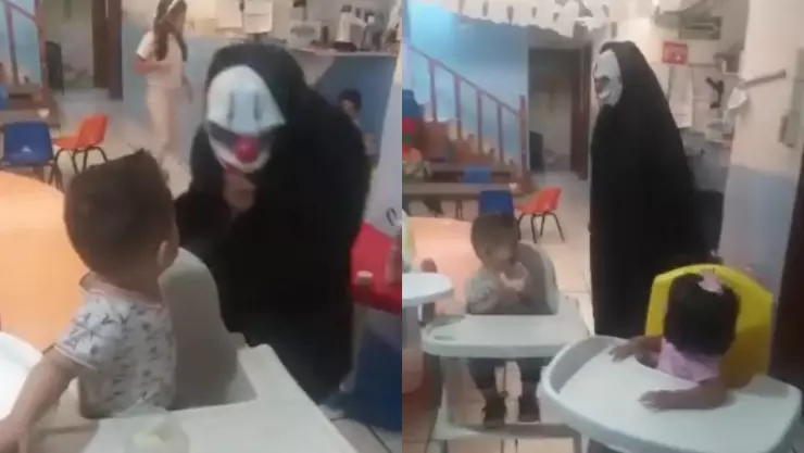 Guardería Zapopan, Jalisco personal causa terror niños mascara