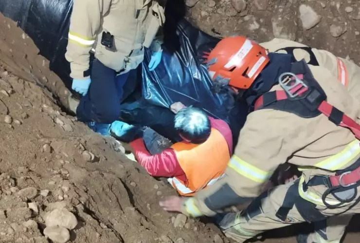 Trabajador quedó atrapado tras un deslave en el Cañón del Matadero